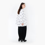  AKH Fashion Bigshirt in gerader Form, aus Baumwolle, 1328.02153, Weiß-Grau, Schick, Modern