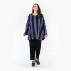  A-Form Bigshirt von AKH Fashion aus Materialmix, 1331.00593, Blau-Marine-Weiß, Schick