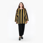  A-Form Bigshirt von AKH Fashion aus Materialmix, 1331.00593, Gelb-Schwarz-Weiß, Schick
