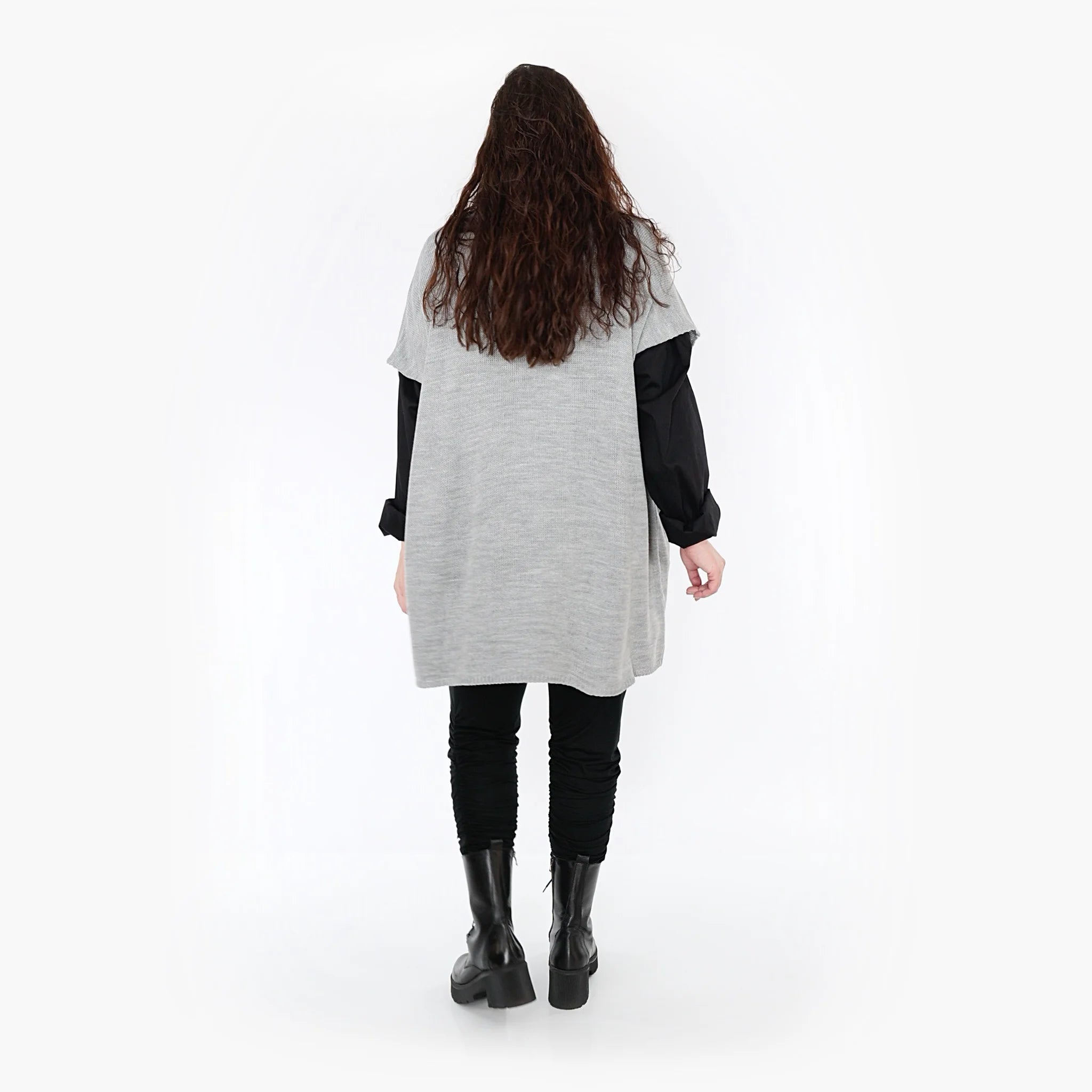  AKH Fashion Überwurf in kastiger Form, aus Baumwolle, 1337.02416, Grau, Schick, Modern