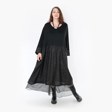  Ballonkleid von AKH Fashion aus Viskose, 1339.06967, Schwarz, Unifarben, Schick, Modern