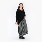  Ballonkleid von AKH Fashion aus Baumwolle, 1343.02318, Schwarz-Weiß, Schick, Modern