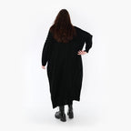  Ballonkleid von AKH Fashion aus Baumwolle, 1343.02318, Schwarz-Weiß, Schick, Modern
