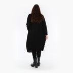  AKH Fashion Kleid in gerader Form, aus Baumwolle, 1343.02328, Schwarz-Weiß, Schick