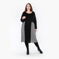  Ballonkleid von AKH Fashion aus Baumwolle, 1343.02333, Schwarz-Weiß, Schick, Modern