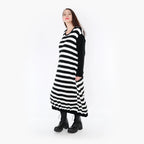  Ballonkleid von AKH Fashion aus Baumwolle, 1343.02344, Schwarz-Weiß, Schick, Modern