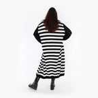  Ballonkleid von AKH Fashion aus Baumwolle, 1343.02344, Schwarz-Weiß, Schick, Modern
