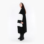  Ballonkleid von AKH Fashion aus Baumwolle, 1343.02402, Schwarz-Weiß, Streifen, Schick