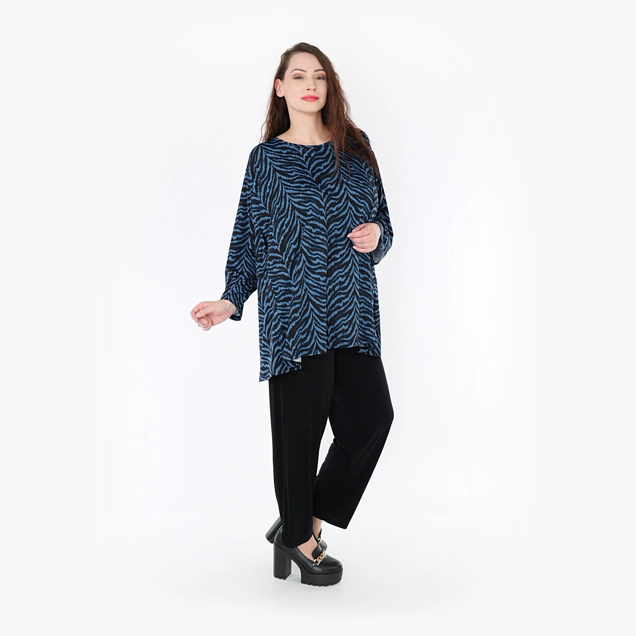 A-Form Shirt von AKH Fashion aus Viskose, ausgefallene, zeitlose Lagenlook Mode