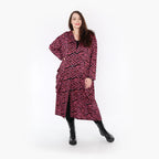  Ballonmantel von AKH Fashion aus Viskose, 1344.06976, Fuchsia-Schwarz, Schick, Modern