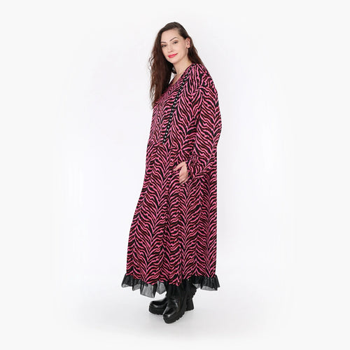  Ballonkleid von AKH Fashion aus Viskose, 1344.06984, Fuchsia-Schwarz, Schick, Modern