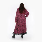  Ballonkleid von AKH Fashion aus Viskose, 1344.06984, Fuchsia-Schwarz, Schick, Modern