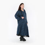  Ballonkleid von AKH Fashion aus Viskose, 1344.06984, Petrol-Schwarz, Schick, Modern