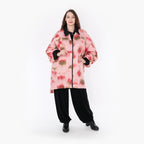  AKH Fashion Jacke in gerader Form, aus Materialmix, 1351.01100, Pink-Grün, Schick, Modern