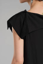  Ballonkleid von TW3 aus Polyamid, 1195, Schwarz, Schick, Modern, Ausgefallen
