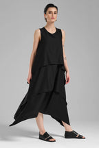  A-Form Kleid von TW3 aus Polyamid, 1197, Schwarz, Schick, Modern, Ausgefallen