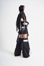  TW3 Hose in gerader Form, aus Polyamid, 725, Schwarz, Streifen, Schick, Ausgefallen