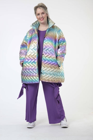  Jacke von AKH Fashion aus Polyester in gerader Form, 0608.06685, Multicolor, Ausgefallen