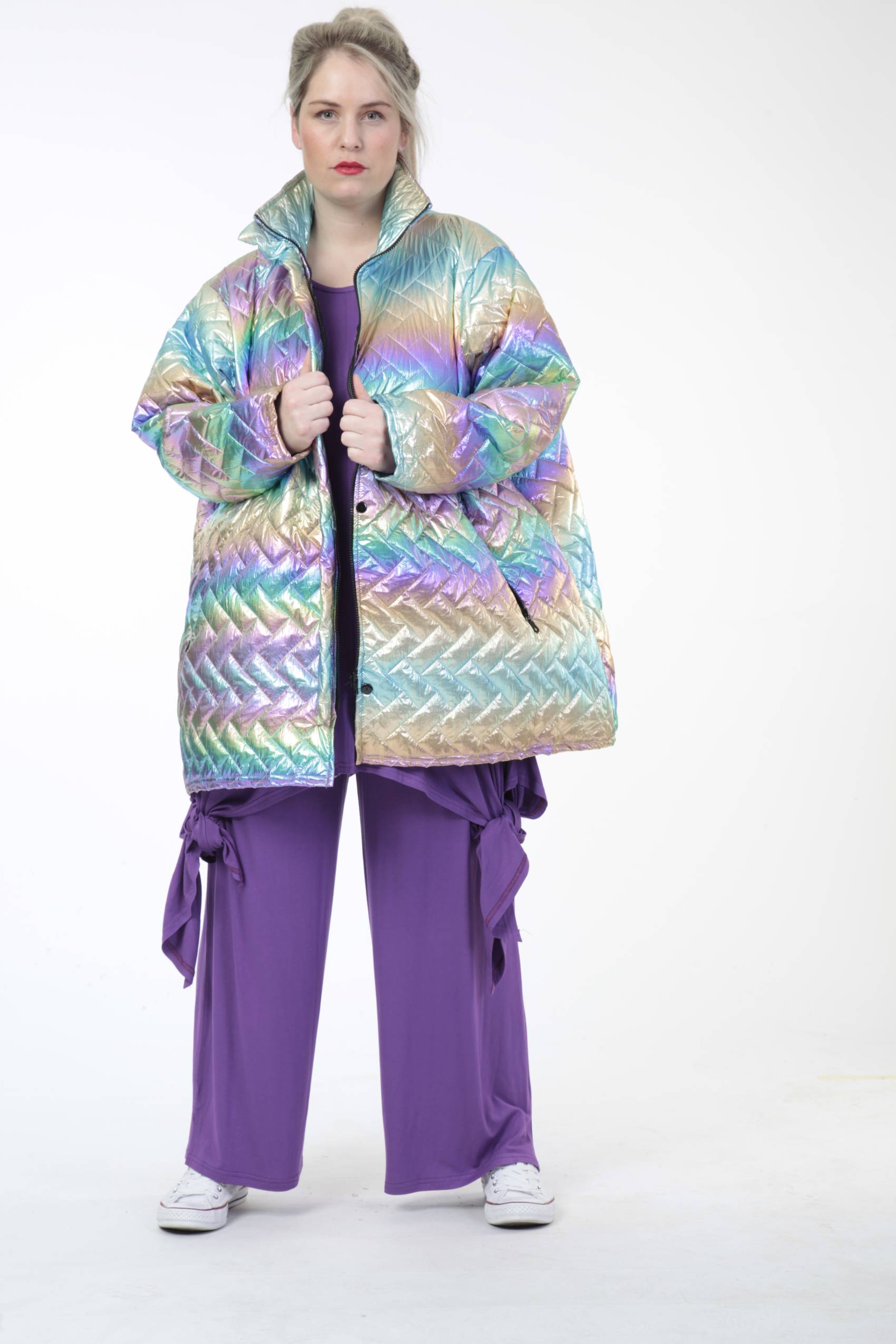  Jacke von AKH Fashion aus Polyester in gerader Form, 0608.06685, Multicolor, Ausgefallen