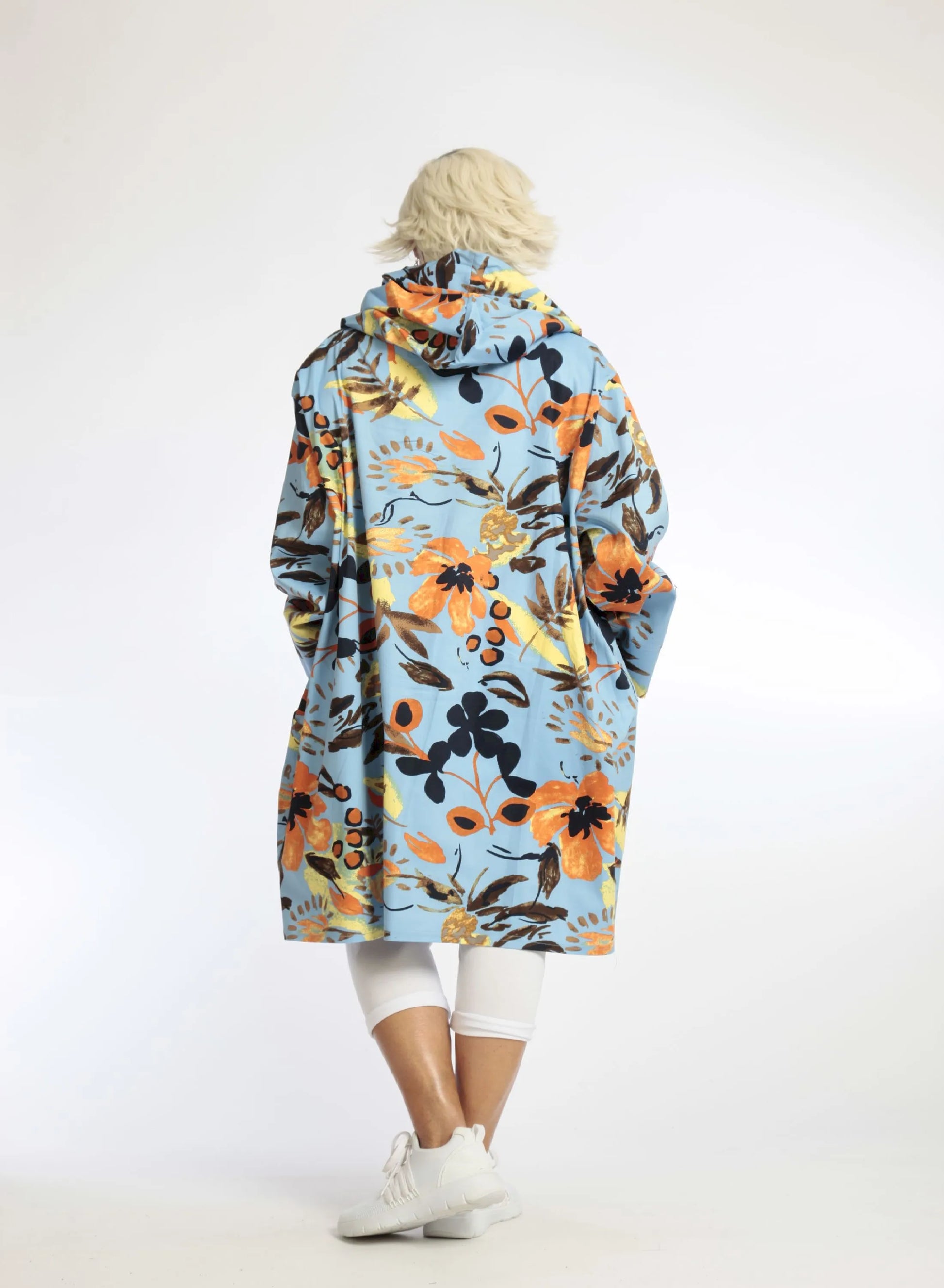  Ballonjacke von AKH Fashion aus Baumwolle, 1059.06660, Hellblau, Blumen, Schick, Modern