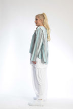 Jacke von AKH Fashion aus Viskose in gerundeter Form, ausgefallene Lagenlook Mode