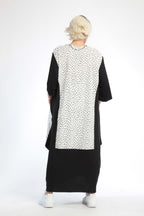  Ballonkleid von AKH Fashion aus Baumwolle, 0848.01923, Schwarz-Weiß, Punkte, Schick