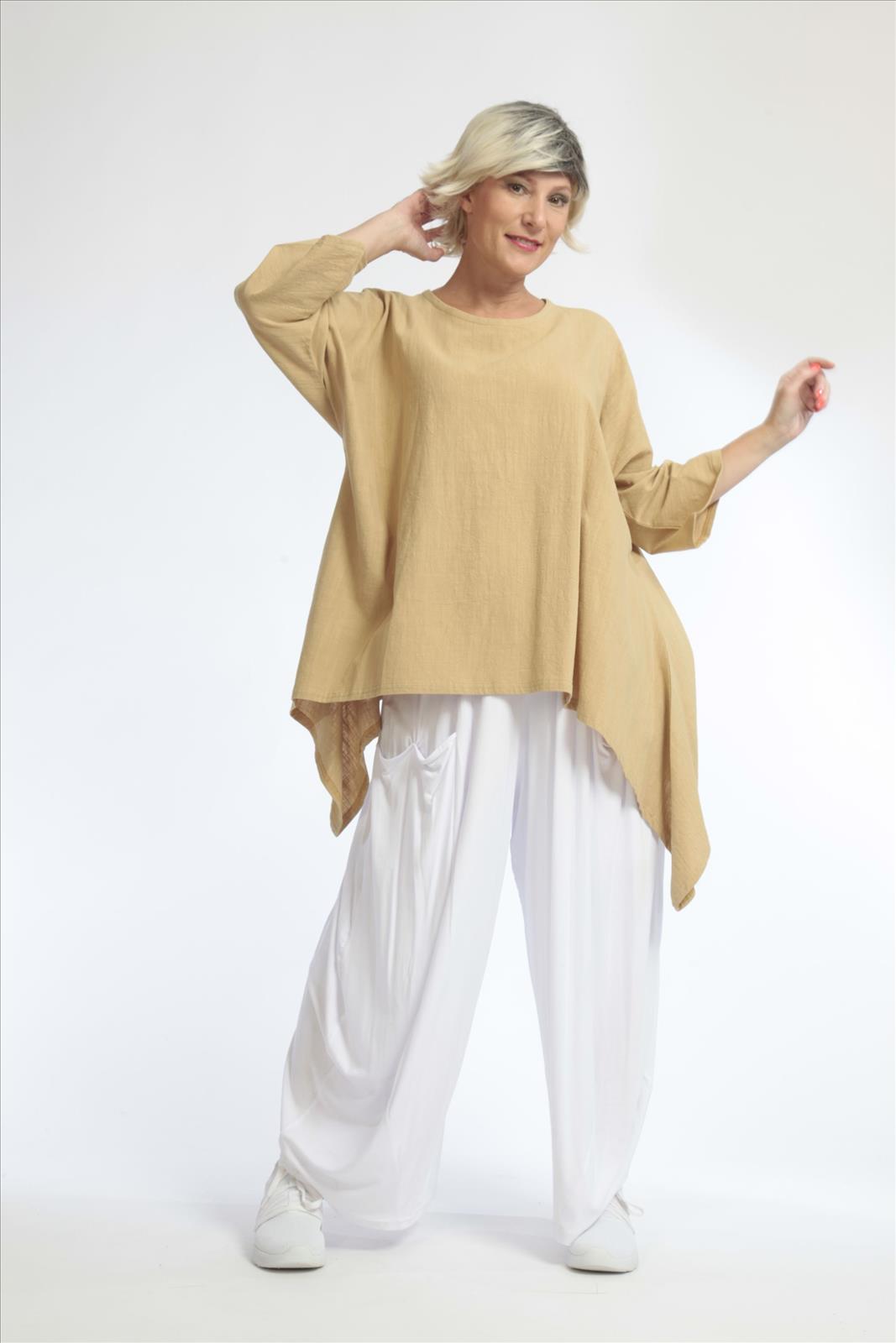 A-Form Shirt von AKH Fashion aus Baumwolle, ausgefallene, zeitlose Lagenlook Mode