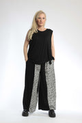  AKH Fashion Hose in gerader Form, aus Baumwolle, 0799.06747, Schwarz-Weiß, Punkte, Schick
