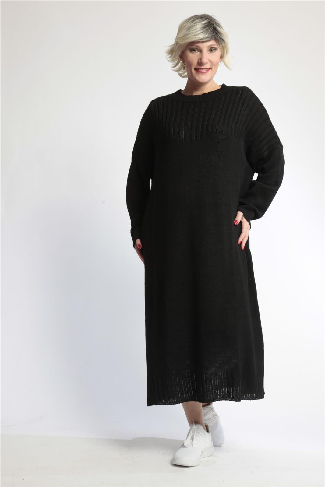  Stylisches Lagenlook Kleid mit sportlichem Schnitt, ideal für Übergangszeit und Plus Size