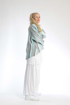 Jacke von AKH Fashion aus Viskose in gerundeter Form, ausgefallene Lagenlook Mode