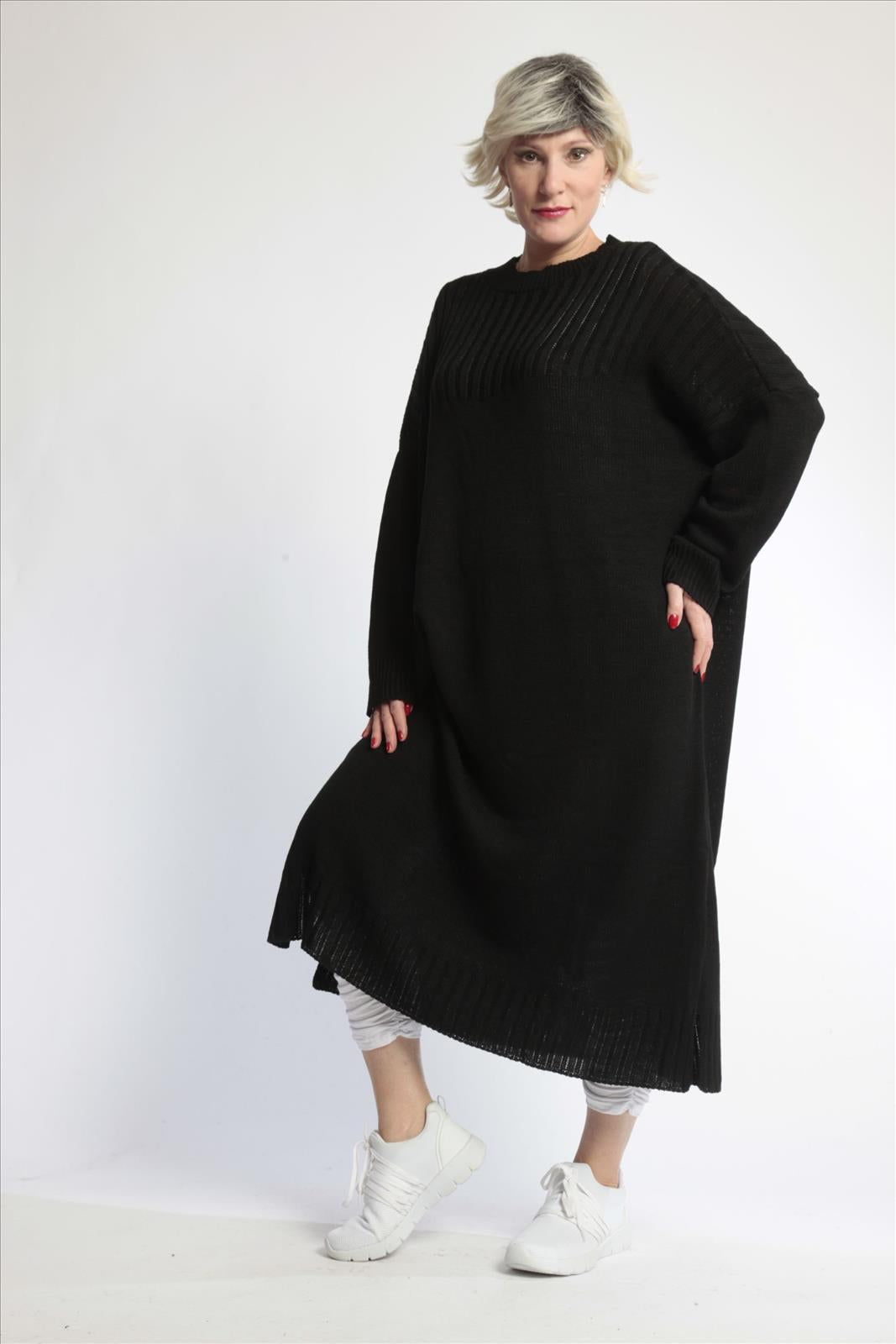  Stylisches Lagenlook Kleid mit sportlichem Schnitt, ideal für Übergangszeit und Plus Size