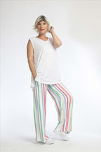  AKH Fashion Hose in gerader Form, aus Viskose, 1029.01529, Multicolor, Streifen, Schick