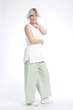 Hose von AKH Fashion aus Baumwolle in gerader Form, ausgefallene Lagenlook Mode