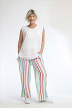  AKH Fashion Hose in gerader Form, aus Viskose, 1029.01529, Multicolor, Streifen, Schick