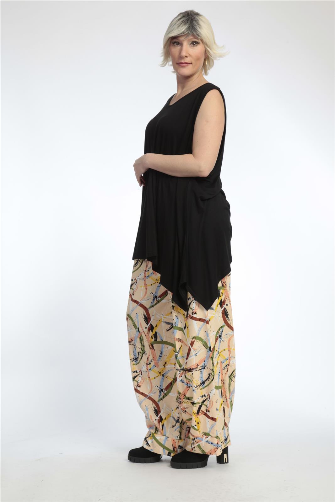 Hose von AKH Fashion aus Viskose in gerader Form, ausgefallene Lagenlook Mode