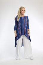 Shirt von AKH Fashion aus Viskose in Vokuhila-Form, ausgefallene Lagenlook Mode