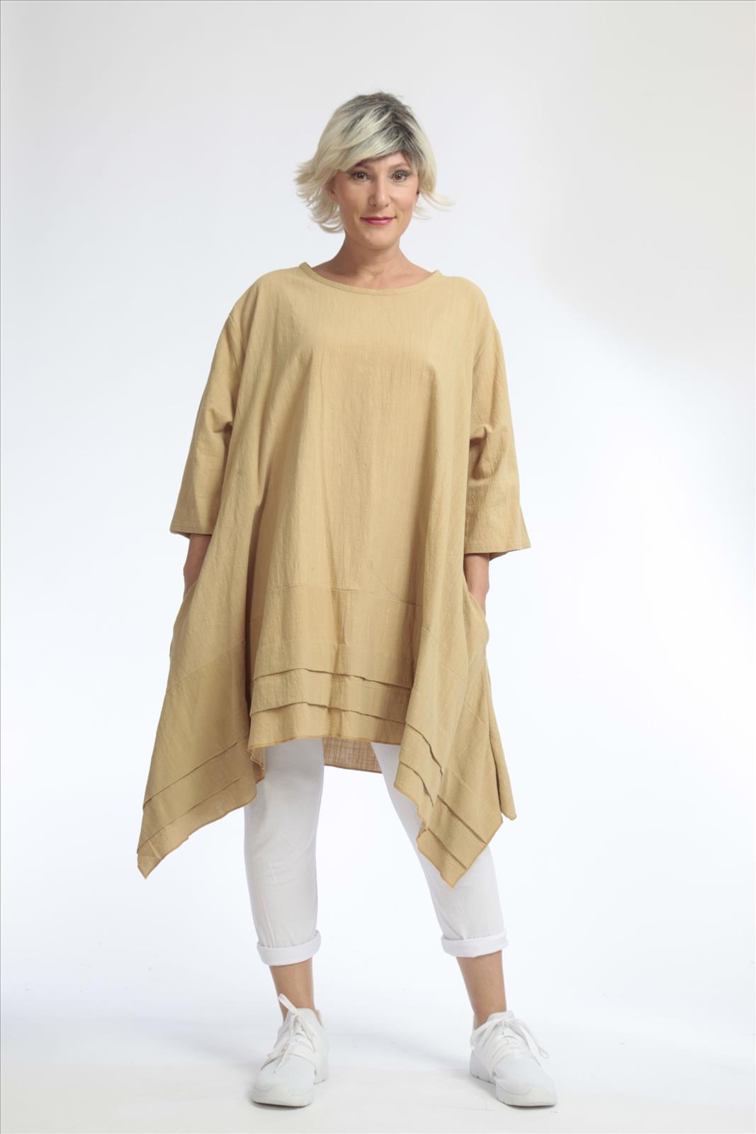  A-Form Bigshirt von AKH Fashion aus Baumwolle, 1033.06567, Beige, Unifarben, Schick, Modern