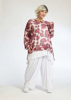  AKH Fashion Shirt in gerader Form, aus Polyester, 1077.06839, Rose-Pink, Blumen, Schick