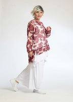  AKH Fashion Shirt in gerader Form, aus Polyester, 1077.06839, Rose-Pink, Blumen, Schick