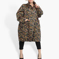  AKH Fashion Mantel in gerader Form, aus Viskose, 0836.06693, Schwarz-Multi, Blumen