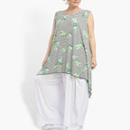  Tunika von AKH Fashion aus Viskose, 0857.06621, Weiß-Schwarz, Streifen, Schick, Modern