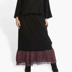  AKH Fashion Rock in gerader Form, aus Viskose, 0879.06604, Schwarz-Aubergine, Schick
