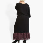  AKH Fashion Rock in gerader Form, aus Viskose, 0879.06604, Schwarz-Aubergine, Schick