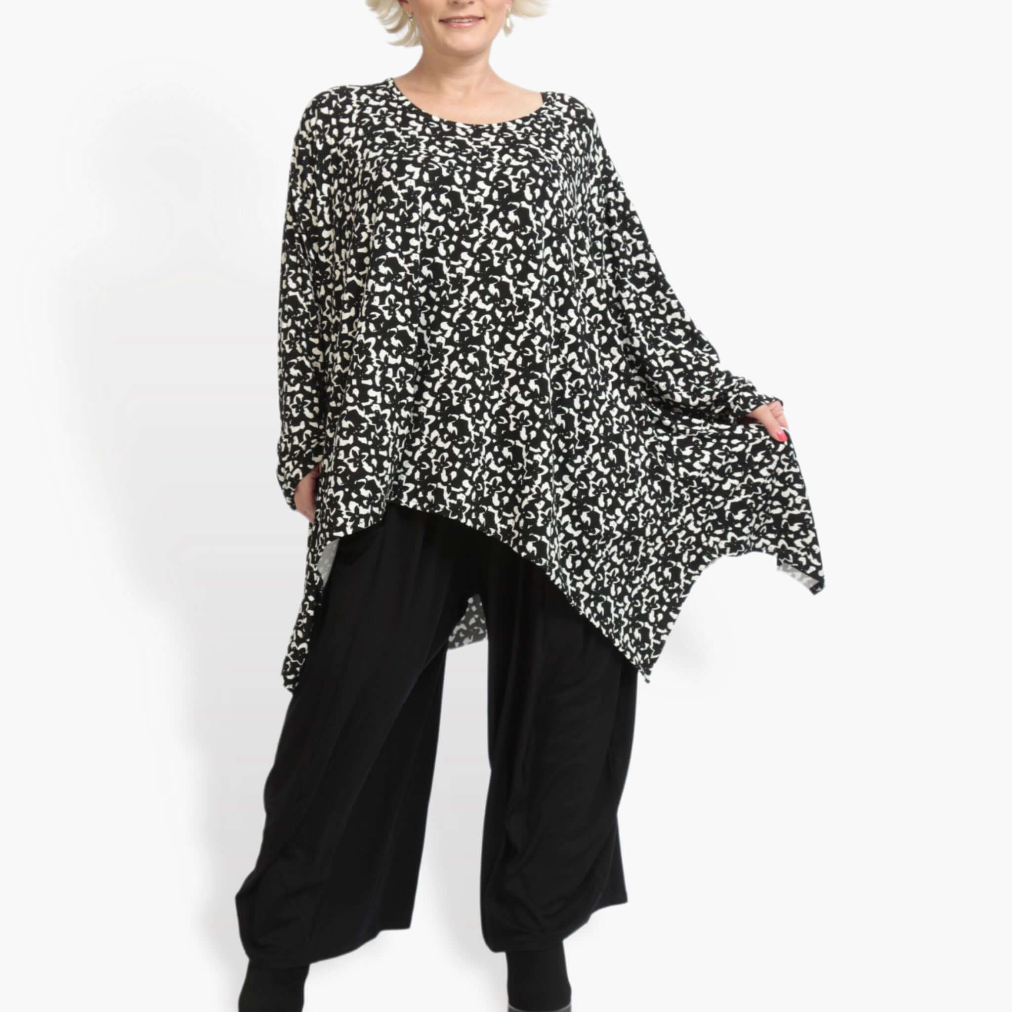 A-Form Shirt von AKH Fashion aus Viskose, ausgefallene, zeitlose Lagenlook Mode