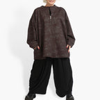 Shirt von AKH Fashion aus Viskose in kastiger Form, ausgefallene Lagenlook Mode