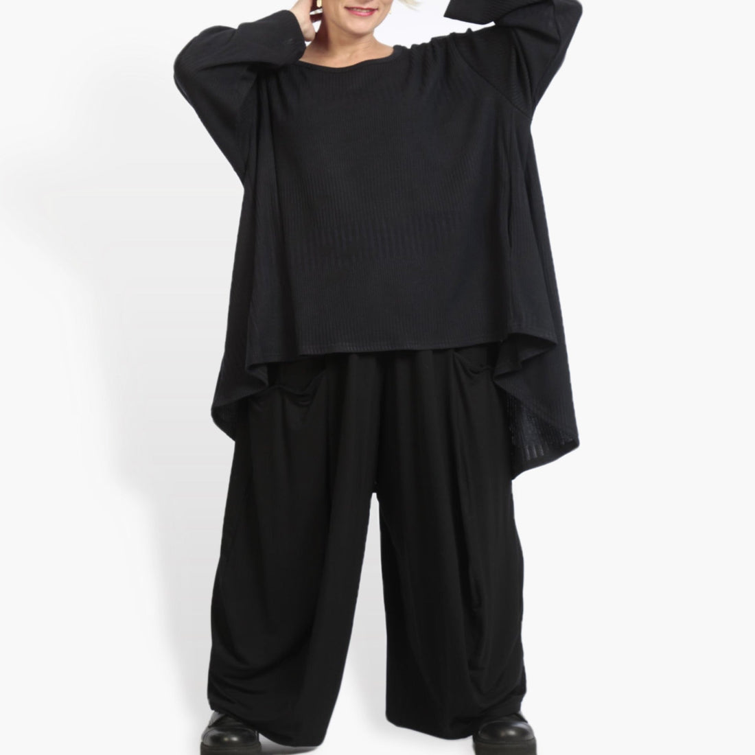  Bigshirt von AKH Fashion aus Materialmix, 0951.06822, Dunkelblau, Streifen, Schick, Modern