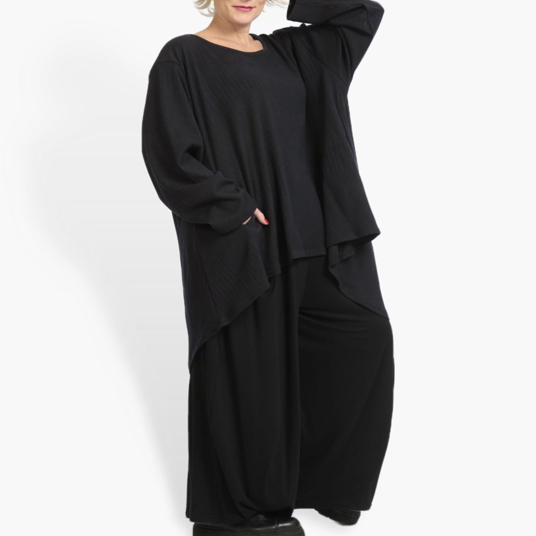  Bigshirt von AKH Fashion aus Materialmix, 0951.06822, Dunkelblau, Streifen, Schick, Modern