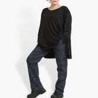  Hose von AKH Fashion aus Viskose, 0958.02608, Blau, Schick, Modern, Bequem