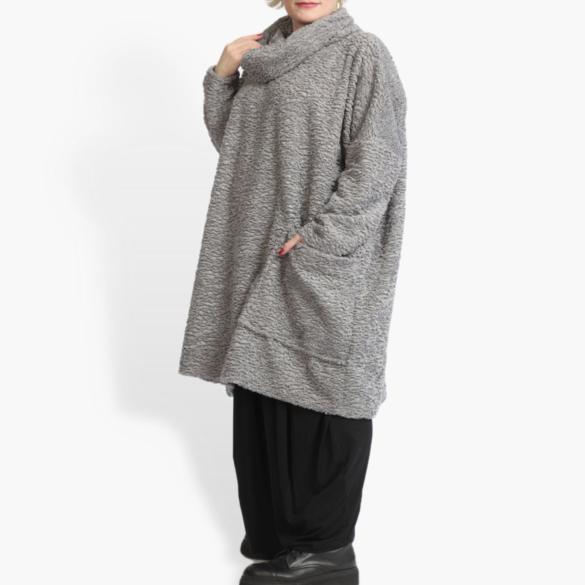  Bigshirt von AKH Fashion aus Polycarbonat in kastiger Form, 0979.06807, Silber, Ausgefallen