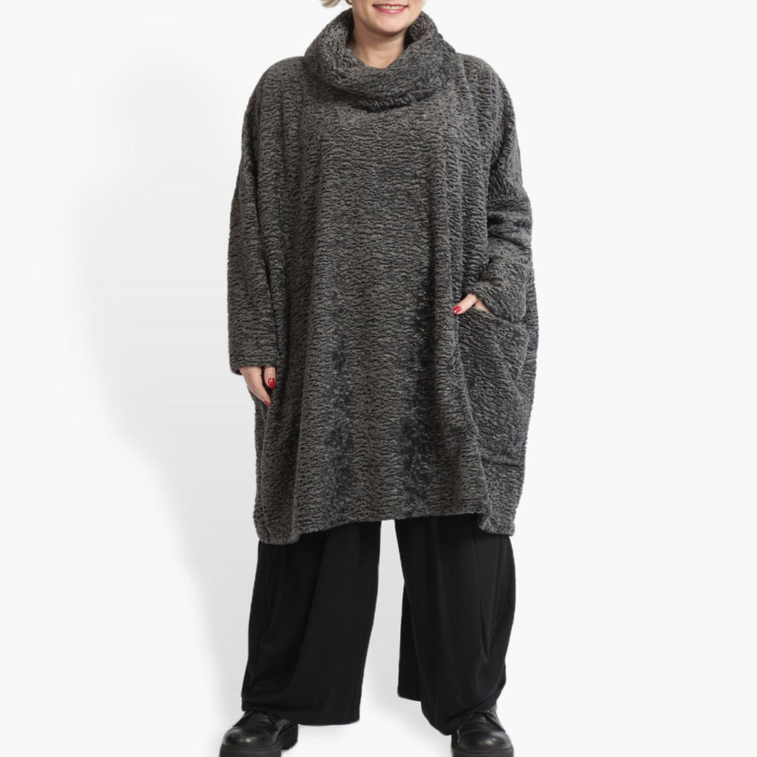  Bigshirt von AKH Fashion aus Polycarbonat in kastiger Form, 0979.06807, Antharzit, Schick